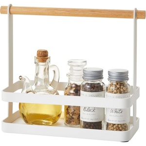 YAMAZAKI Home Tosca Spice Rack – Steel + Wood(White)
