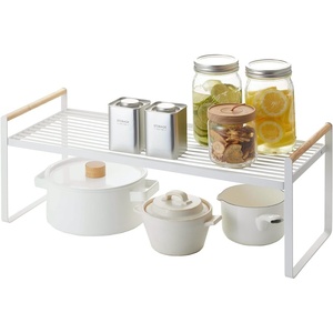 YAMAZAKI Home Tosca Wired Organizer Rack – Kitchen Storage Shelves(White)
