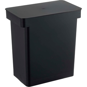 YAMAZAKI Home Tower 6.5 Gallon Rolling Trash Can, Dual Compartment Kitchen Odor Free Garbage Can Recycling Bin with Handles – Polypropylene – 6.6 Gallons, 25 Liters(Black)