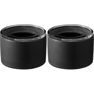 YAMAZAKI Home Tower Ceramic Food Storage Contrainers/Canisters With Airtight Lid – Small – 1 Cup, 240 Milliliters(Negro)