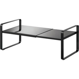 YAMAZAKI Home Tower Expandable Support Rack – Kitchen Storage Shelf Organizer – Small – Steel(Black)