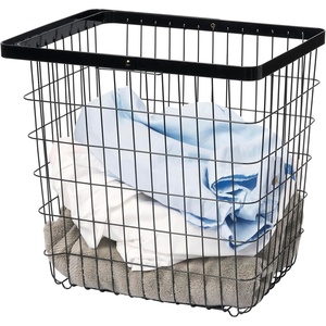 YAMAZAKI Home Tower Laundry Basket – Storage Hamper, 15″ – Steel – 8.75 Gallons, 33 Liters(Black)