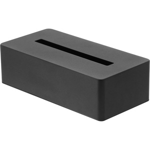 YAMAZAKI Home Tower Rectangular Reusable Tissue Box Holder Cover Metal Container Case for Kitchen Bathroom Or Bedroom – Steel(Black)