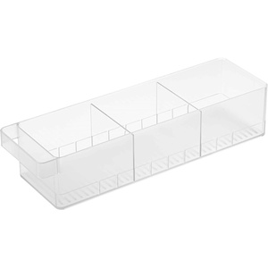YAMAZAKI Home Tower Refrigerator Food Case Storage Kitchen Organizer with Adjustable Dividers – Transparent Pantry Holder, Stackable Fridge Drawer – All-Purpose – Abs Plastic -(All-Purpose)