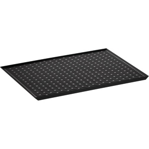 YAMAZAKI Home Tower Sink-Side Draining Mat – Kitchen Dish Rack Tray Drainer – Abs Plastic(Black)