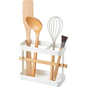 YAMAZAKI Home Wide Tool Stand – Kitchen Utensil Holder, Cooking Storage Organizer – No Assembly Req.