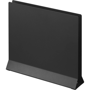 Yamazaki 1999 Placemat Stand, White, Approx. W11.8 x D2.6 x H10.4 inches (30 x 6.5 x 26.5 cm), Tower Placemat Storage, Tray Storage, Round Compatible(Black)