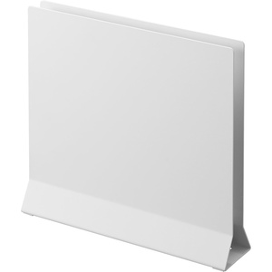 Yamazaki 1999 Placemat Stand, White, Approx. W11.8 x D2.6 x H10.4 inches (30 x 6.5 x 26.5 cm), Tower Placemat Storage, Tray Storage, Round Compatible(White)