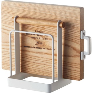 Yamazaki Home Cutting Board Stand, Water Resistant, No Assembly Req, White, One Size(White)