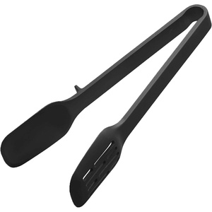 Yamazaki Home Silicone Kitchen Tongs, Silicone, No Assembly Req., Black(Tongs)
