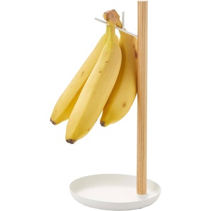 Yamazaki Home Tosca Banana Hanger – Steel + Wood(White)