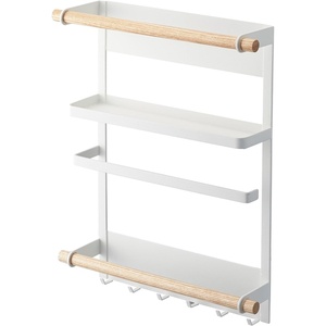 Yamazaki Home Tosca Magnetic Kitchen Storage Rack – Refrigerator Organizer Wall Holder