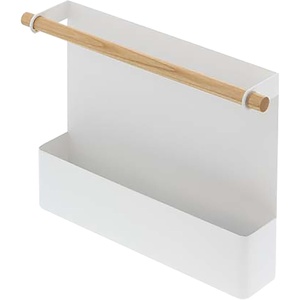 Yamazaki Home Tosca Magnetic Recipe Book Rack – Magnet Holder, Kitchen Storage Organizer – Steel + Wood