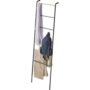 Yamazaki Home Tower Leaning Ladder Rack, Space Saving – Ladder, 63″ – Steel(Black)