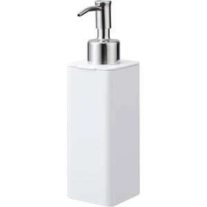 Yamazaki Home Tower Refillable Hand Soap Dispenser with Pump | Bathroom, Kitchen – Abs Plastic – 8.5 Fluid Oz., 250 Milliliters