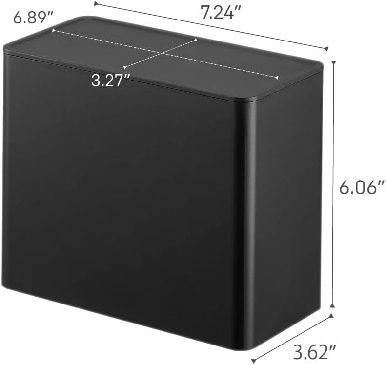 image:imageYAMAZAKI Home Tower Coffee Filter Holder Cone Filter Or Coffee Pod Storage Container Case Polypropylene Black