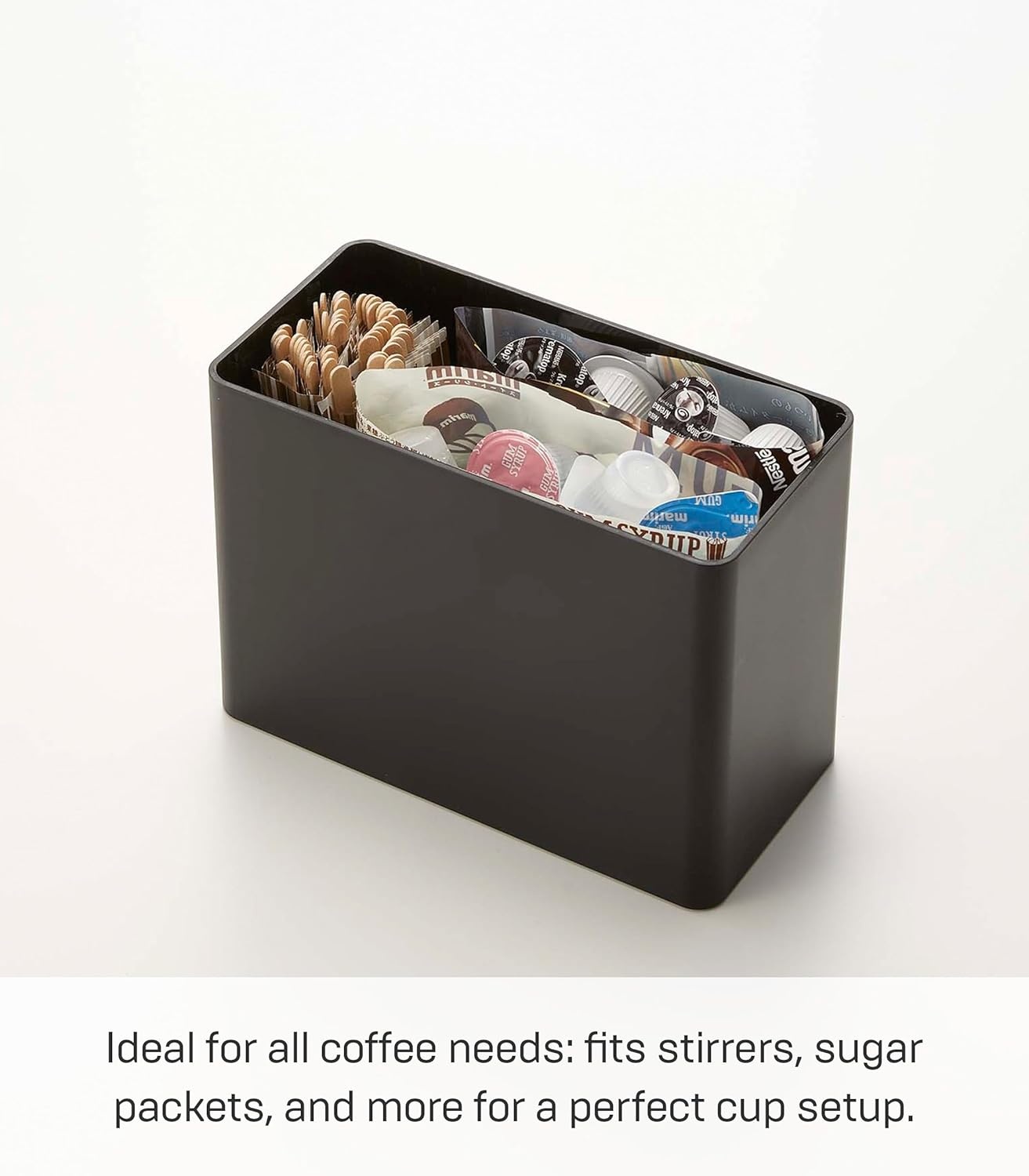 image:imageYAMAZAKI Home Tower Coffee Filter Holder Cone Filter Or Coffee Pod Storage Container Case Polypropylene Black
