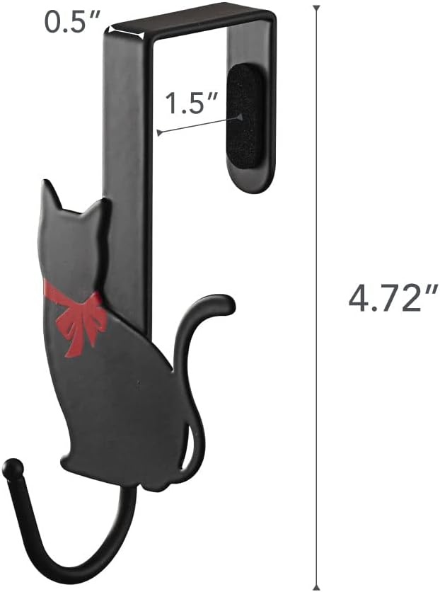 image:imageYamazaki Home Cat Cat Over The Door Hook Coat Organizer Hanger for Doors Set of 2 Steel
