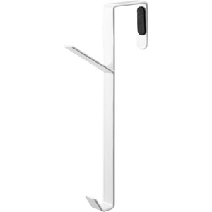YAMAZAKI Home Over The Door Hook – Hanging Coat Rack, Steel, Over-The-Door, No Assembly Req.(White)