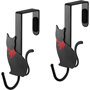 Yamazaki Home Cat Cat Over The Door Hook – Coat Organizer Hanger for Doors (Set of 2) – Steel