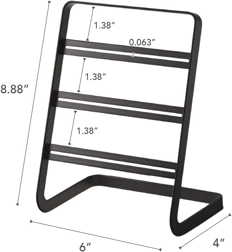 image:imageYAMAZAKI Home Tower Earring Display Stand Holder for Jewelry Organization SteelBlack