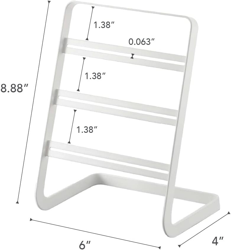 image:imageYAMAZAKI Home Tower Earring Display Stand Holder for Jewelry Organization SteelWhite