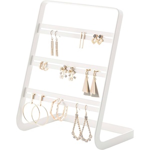 YAMAZAKI Home Tower Earring Display Stand – Holder for Jewelry Organization – Steel(White)