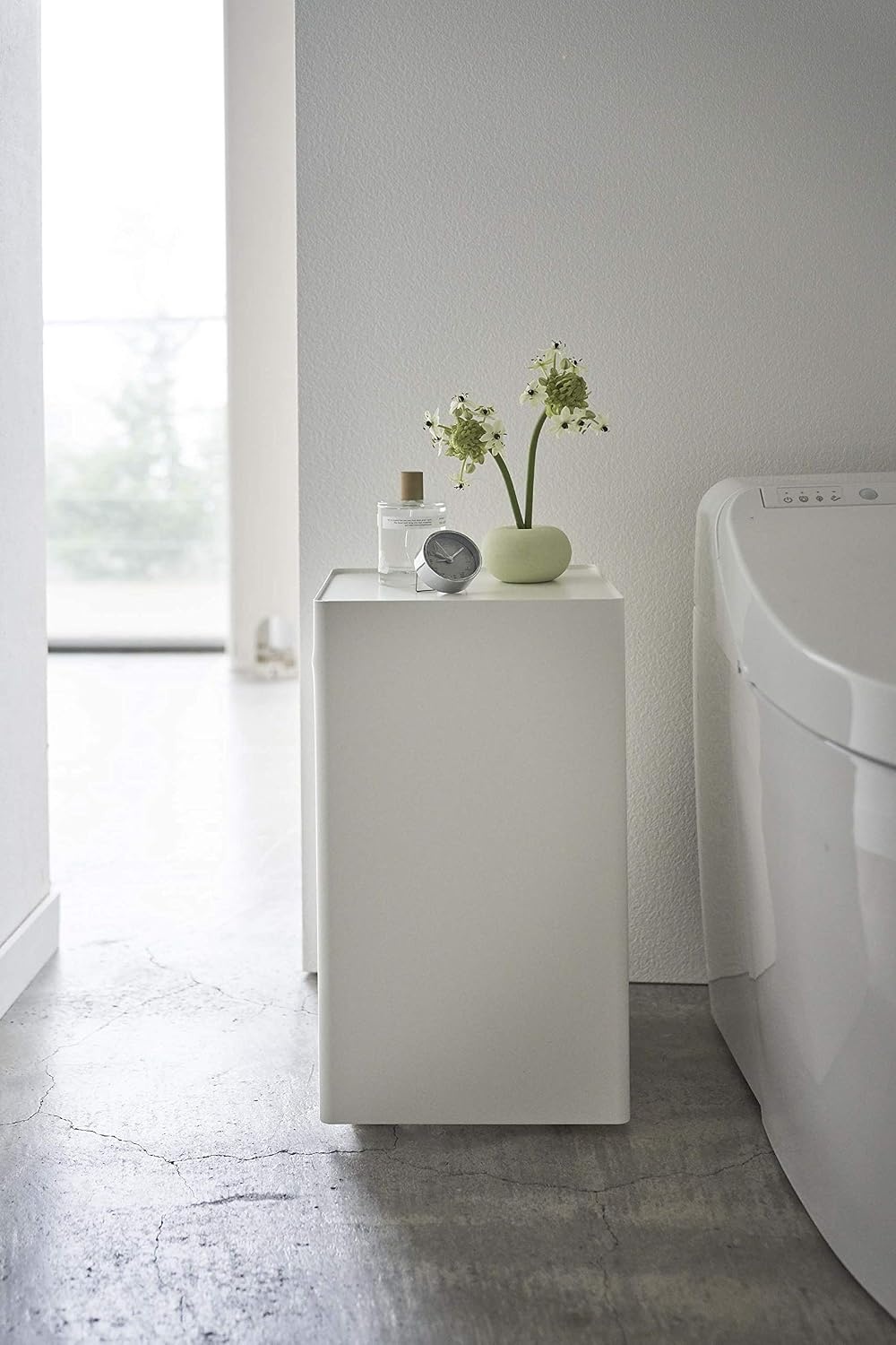 image:imageYAMAZAKI Home Tower Rolling Toilet Paper Stocker Steel Holds Up to 12 Rolls of Toilet PaperWhite