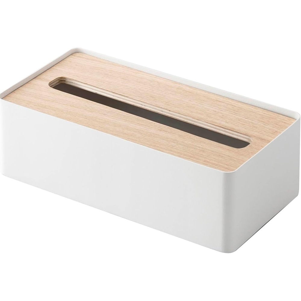 image:imageYAMAZAKI home Rin Tissue Case with A Lid Natural ShortNatural