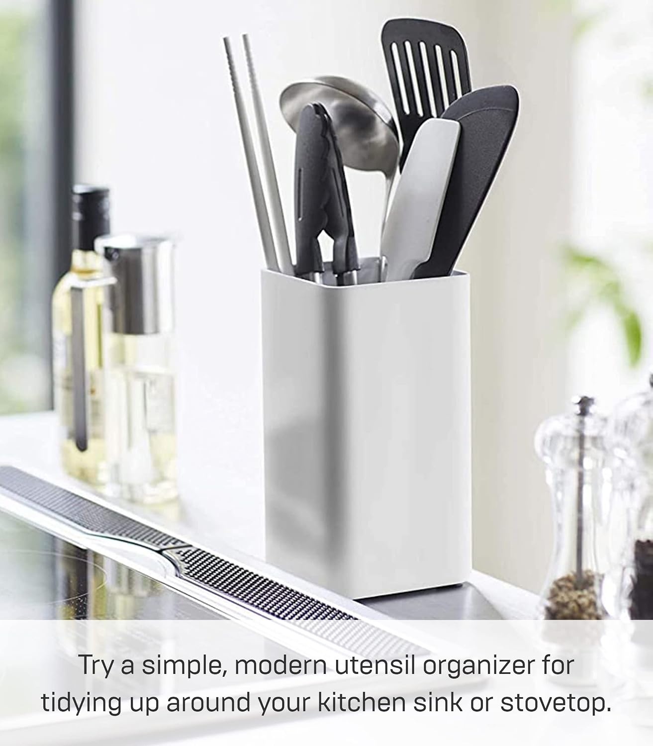 image:imageYAMAZAKI Home Plate Kitchen Utensil Holder Steel