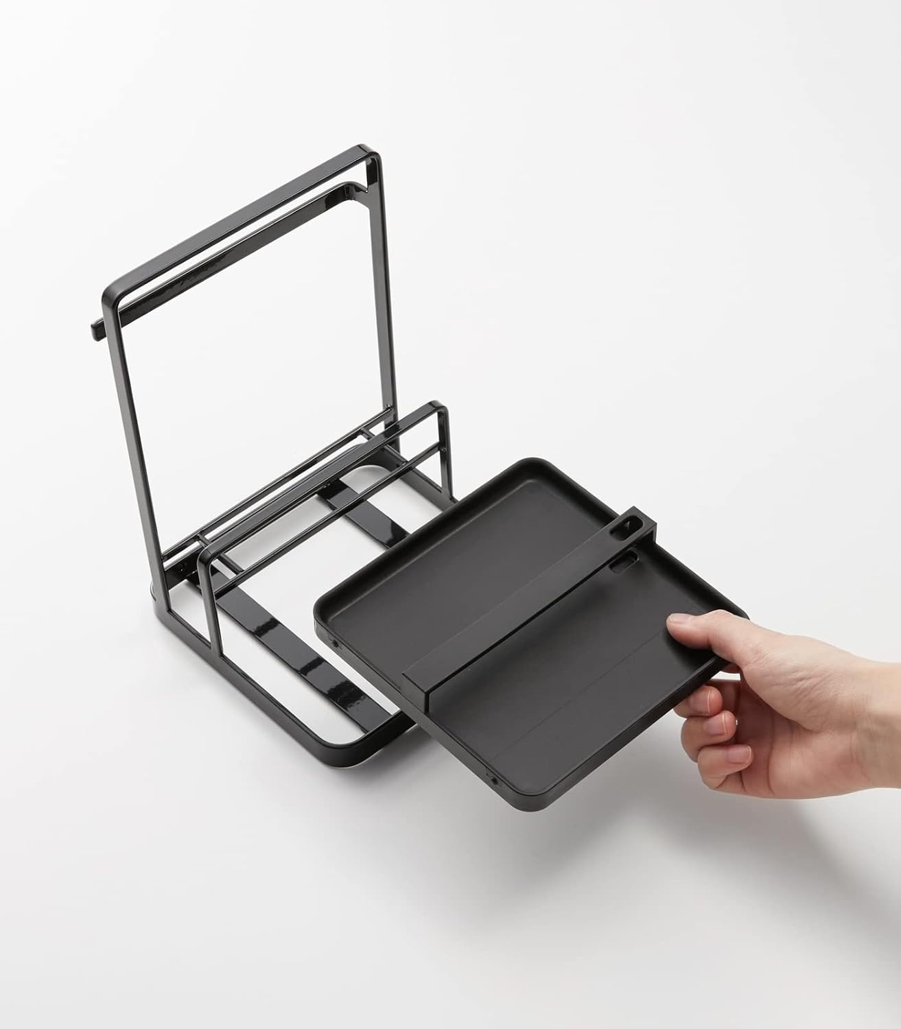 image:imageYAMAZAKI Home Tower Cooking Tool And Lid Station Kitchen Utensil Organizer Stand Steel