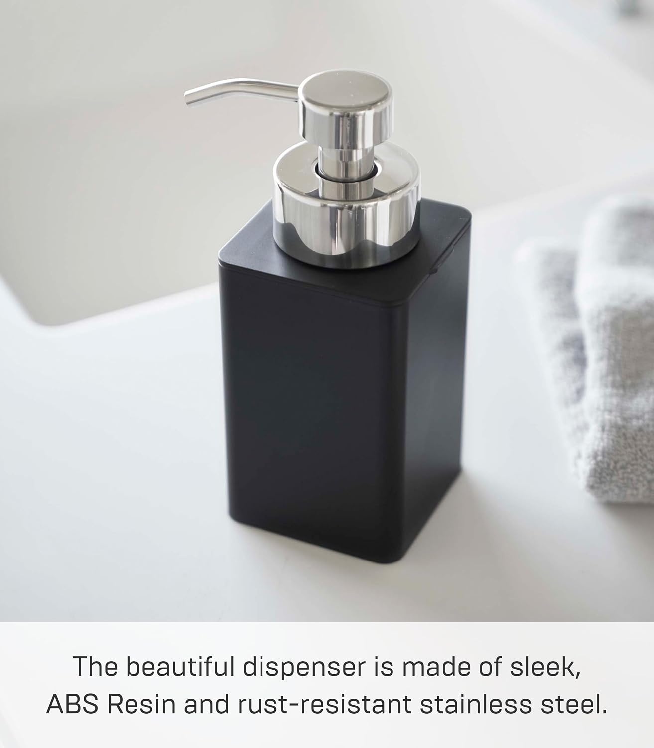 image:imageYAMAZAKI Home Tower Foam Soap Dispenser Abs Plastic 122 Fluid Oz 360 MillilitersBlack