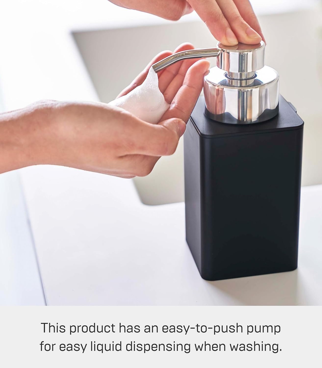 image:imageYAMAZAKI Home Tower Foam Soap Dispenser Abs Plastic 122 Fluid Oz 360 MillilitersBlack