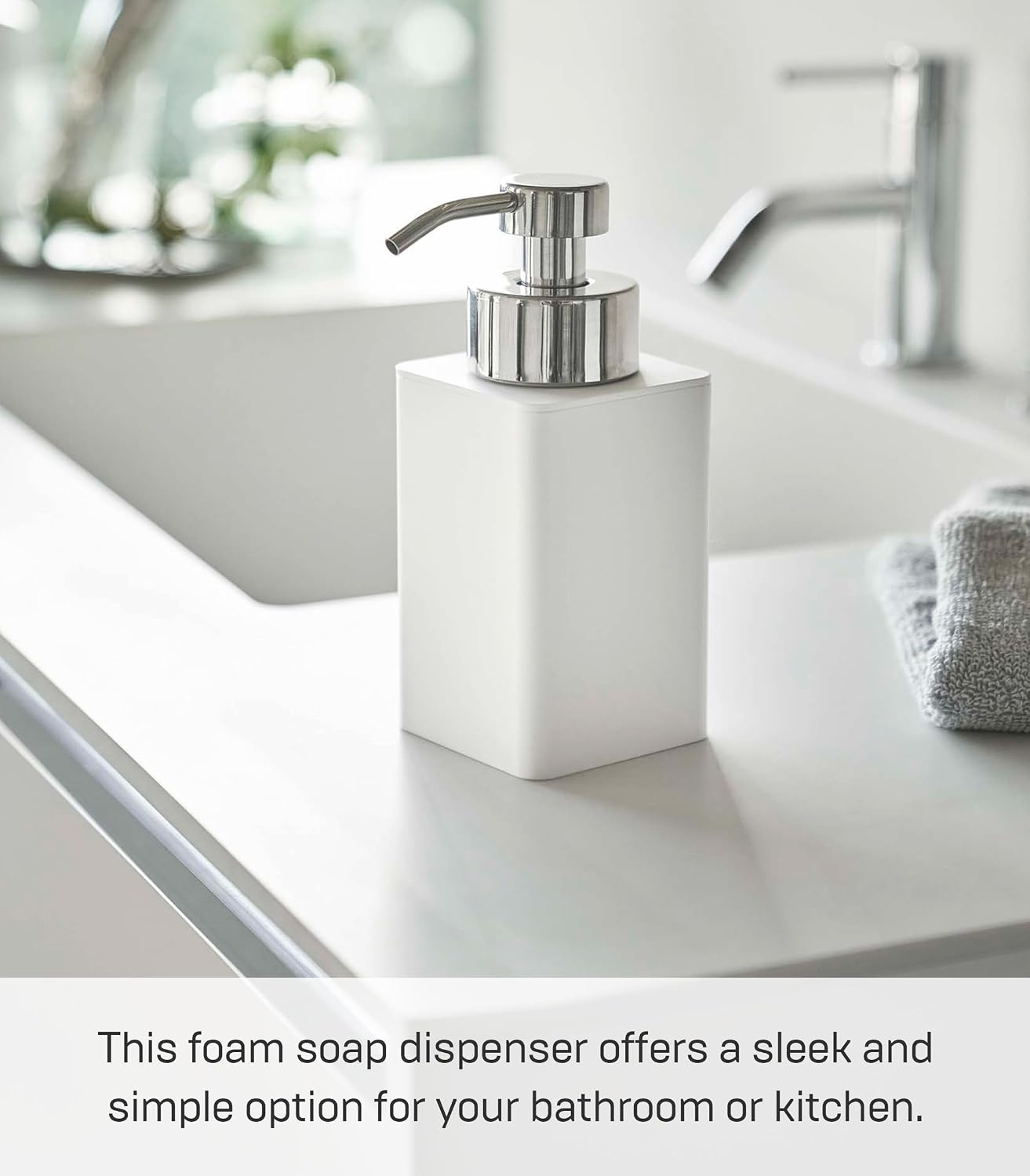 image:imageYAMAZAKI Home Tower Foam Soap Dispenser Abs Plastic 122 Fluid Oz 360 MillilitersWhite