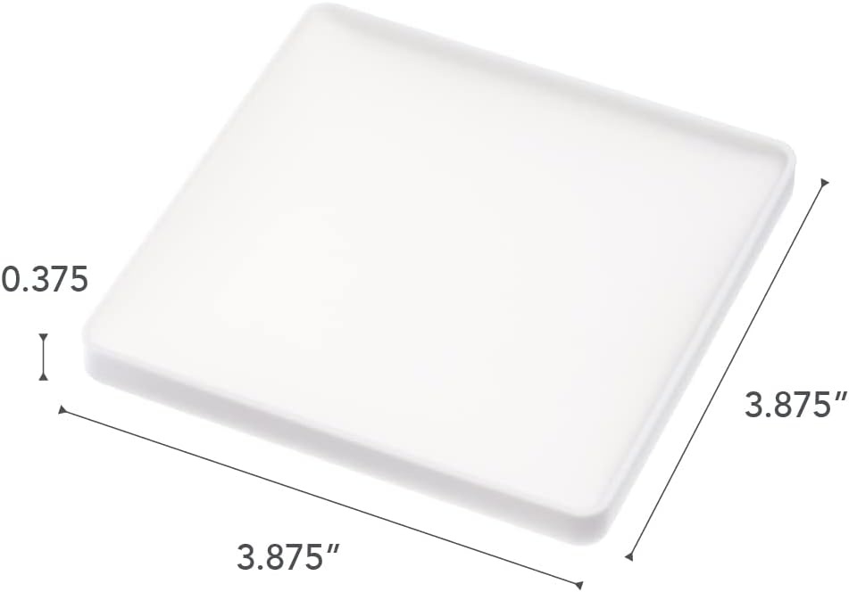 image:imageYAMAZAKI Home Tower Modern Table Drink Coasters Set of 6 Square SiliconeWhite