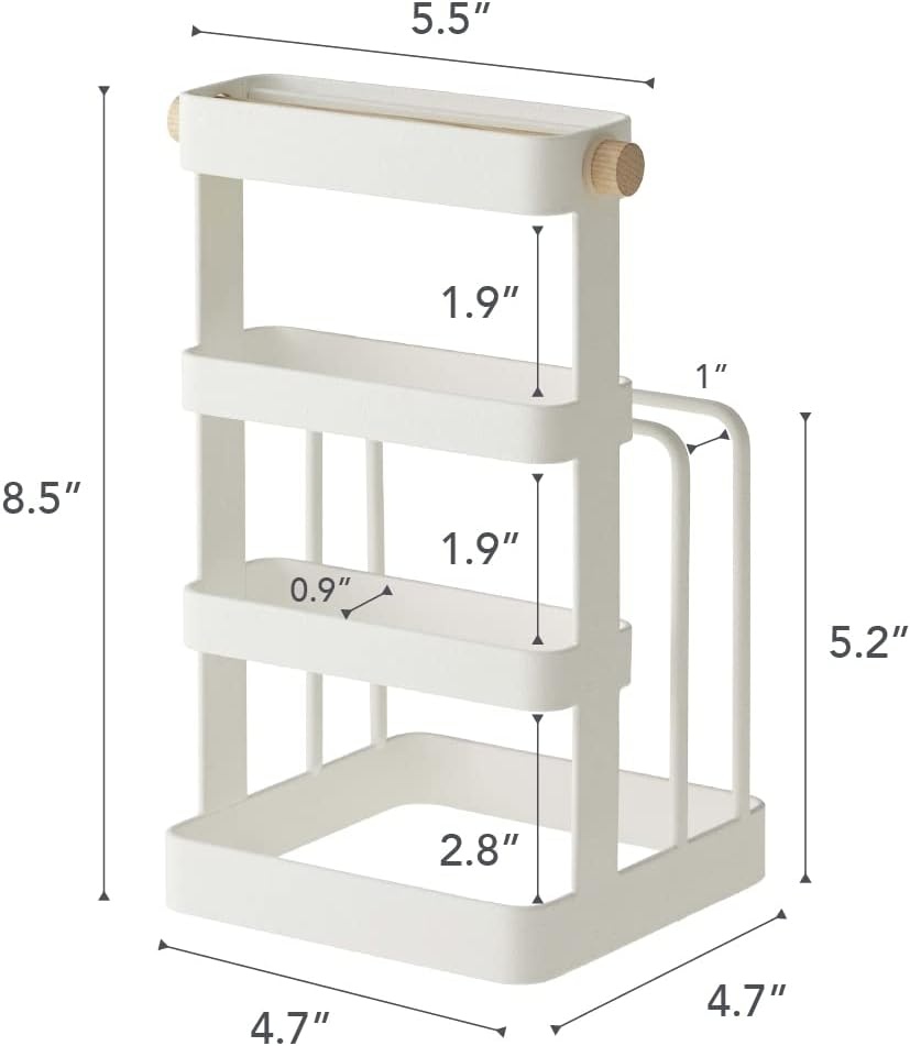 image:imageYAMAZAKI home 2421 Cutting Board amp Knife StandKitchen Counter Storage Organizer One Size White
