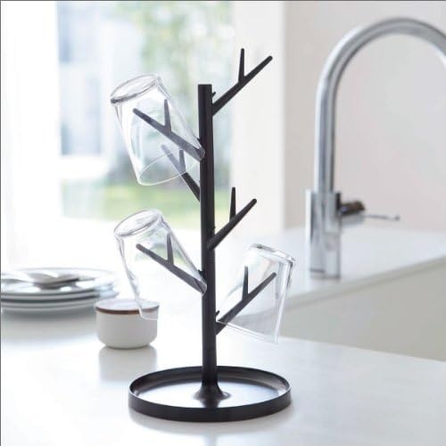 image:imageYAMAZAKI home Branch Glass StandTree Holder Cup Organizer 1340 x 630 x 630 inches WhiteBrown