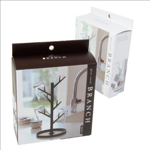 image:imageYAMAZAKI home Branch Glass StandTree Holder Cup Organizer 1340 x 630 x 630 inches WhiteBrown
