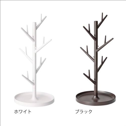 image:imageYAMAZAKI home Branch Glass StandTree Holder Cup Organizer 1340 x 630 x 630 inches WhiteBrown