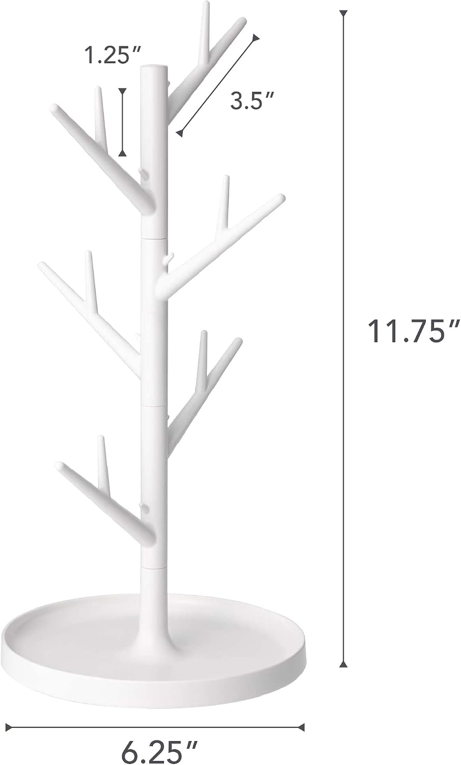 image:imageYAMAZAKI home Branch Glass StandTree Holder Cup Organizer 1340 x 630 x 630 inches WhiteWhite