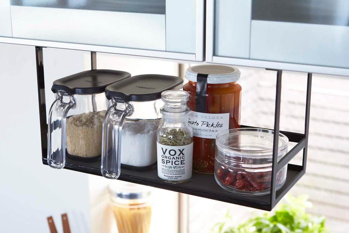 image:imageYamazaki Home Tower Under Shelf Spice Rack And Organizer For Kitchen Cabinets SteelBlack