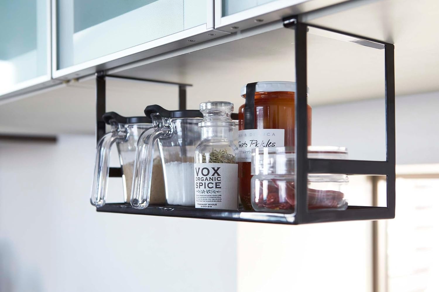image:imageYamazaki Home Tower Under Shelf Spice Rack And Organizer For Kitchen Cabinets SteelBlack