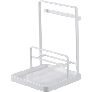 YAMAZAKI home 4772 Cooking Tool and Lid Station-Kitchen Utensil Organizer Stand, One Size, White