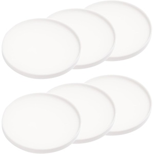 Yamazaki Home Coasters (Set of 6), Silicone, Round, Dishwasher Safe, No Assembly Req.