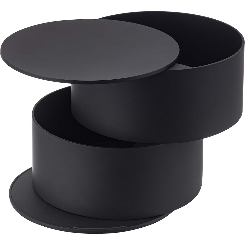 image:imageYAMAZAKI Home Tower Stacked Jewelry Box Rotating Storage Organizer For Accessories Glasses Watches Earrings Display Holder Abs PlasticBlack