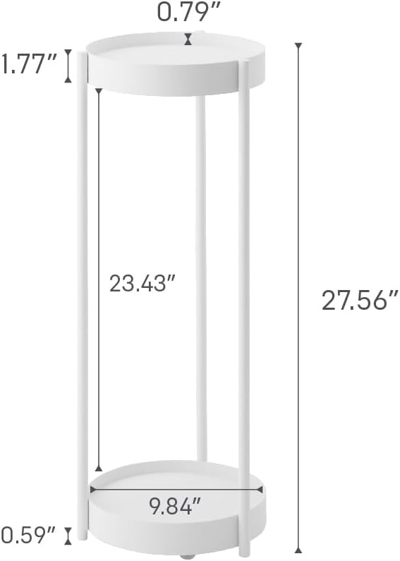 image:imageYAMAZAKI Home Tower 2Tier Planter Stand With Casters Easy Transport amp Cleaning 28 SteelBlack
