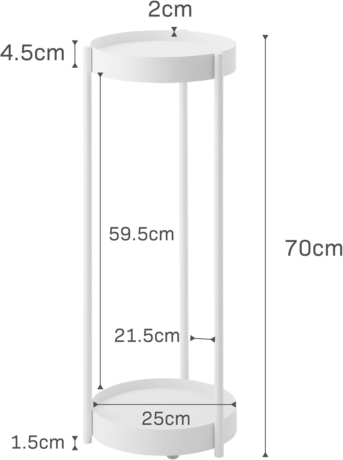 image:imageYAMAZAKI Home Tower 2Tier Planter Stand With Casters Easy Transport amp Cleaning 28 SteelBlack