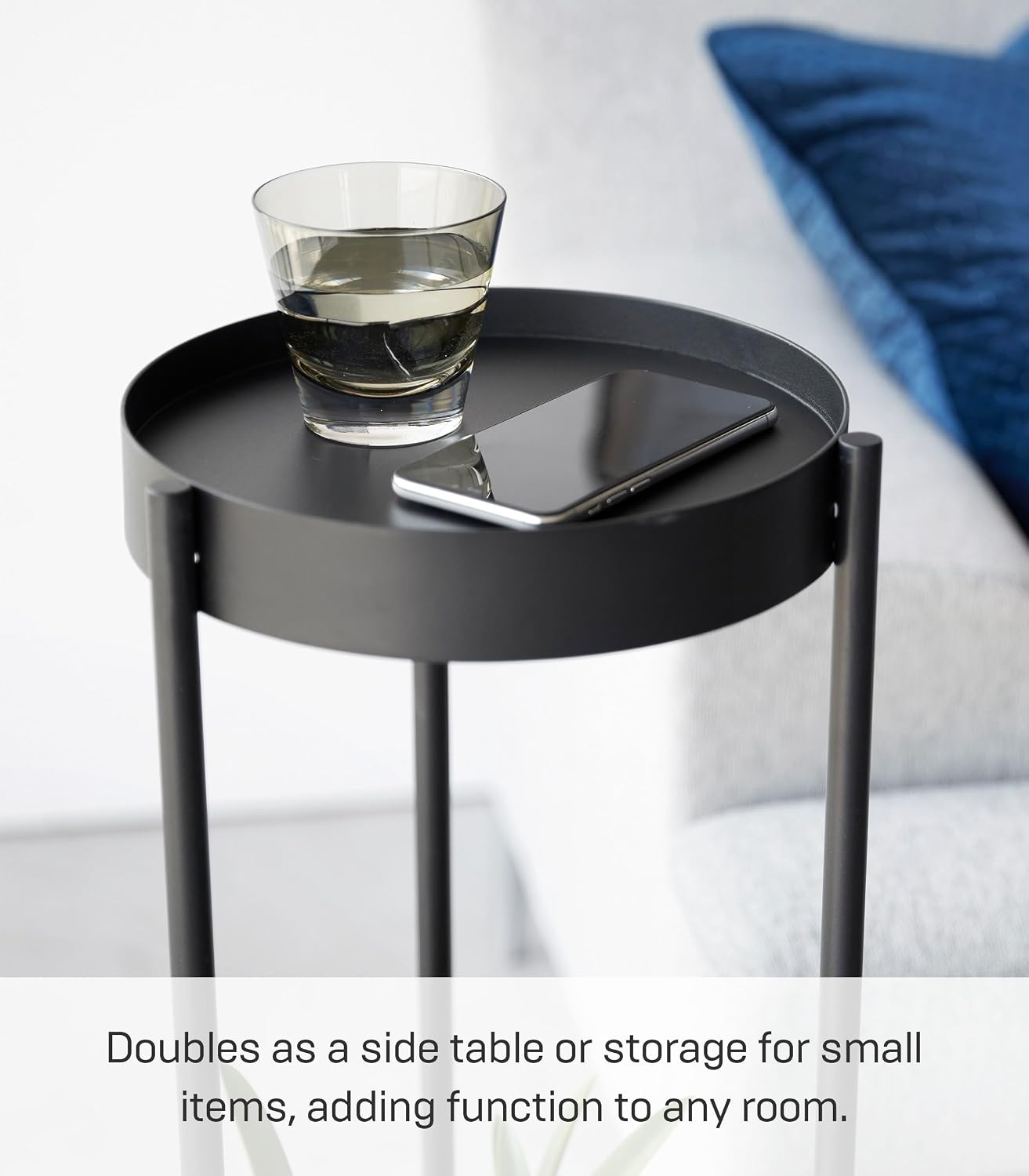image:imageYAMAZAKI Home Tower 2Tier Planter Stand With Casters Easy Transport amp Cleaning 28 SteelBlack